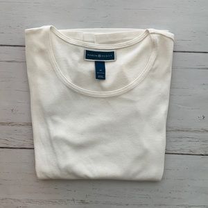 Karen Scott White Round Neck Tee